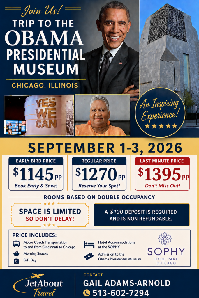 Motor coach tour to Chicago to visit the Obama Center Sept. 1-3, 2026